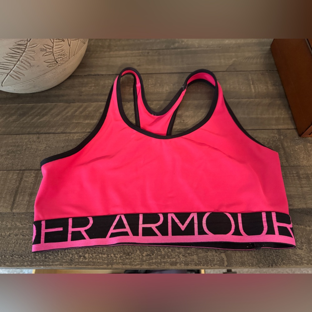 Under Armour Neon Pink Sports Bra